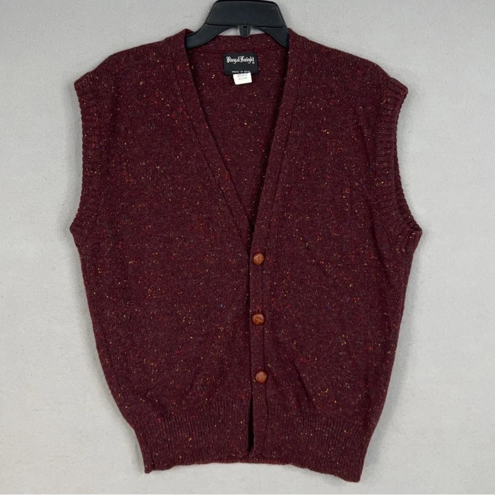 Vintage Donegal Professor Vest — Missing Button But Full of Wisdom